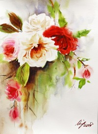 Shaima umer, 11 x 15 Inch, Water Color on Paper, Floral Painting, AC-SHA-010